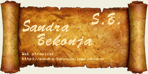 Sandra Bekonja vizit kartica